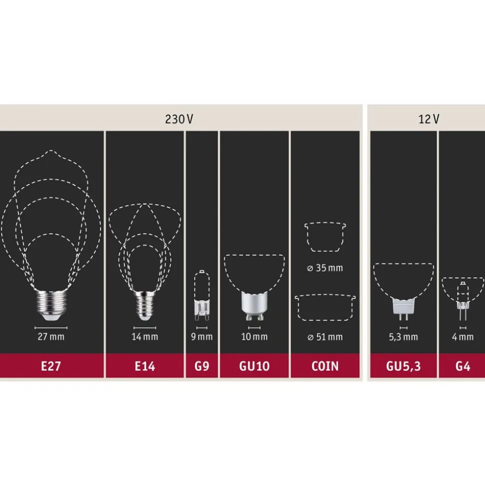 LED-pære E27 9W filamentpære 2.700K klar