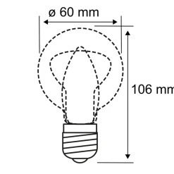 LED-pære E27 5W filamentpære 2.700K klar dæmpbar