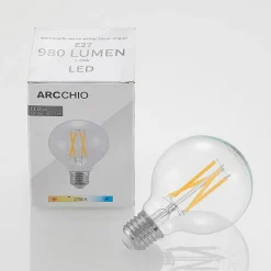 LED-pære E27 8W G80 2.700K glødetråd dæmpbar klar