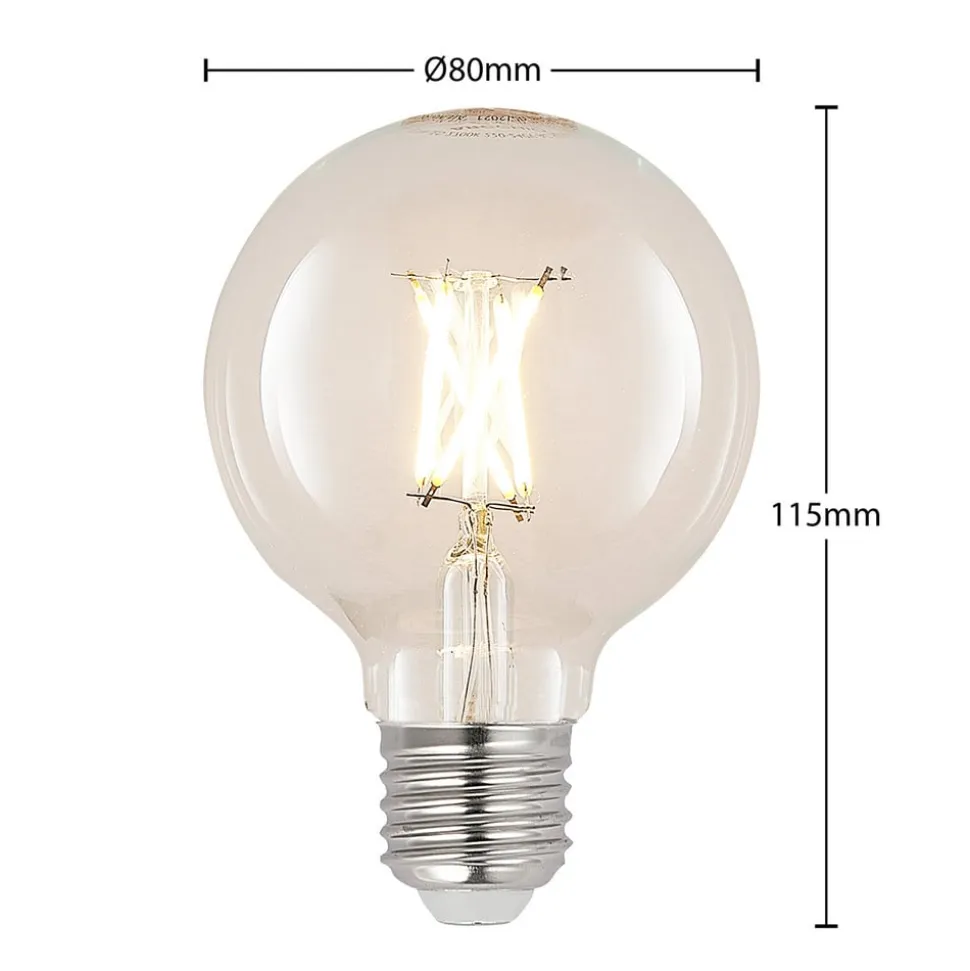 LED-pære E27 4W G80 2.700K glødetråd dæmpbar klar