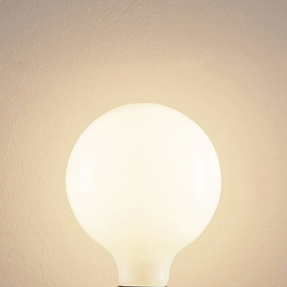 LED-pære E27 6W 2.700K G125 Globe, dæmpbar, opal