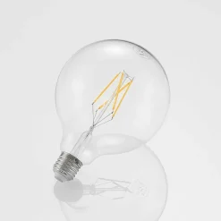 LED-pære E27 6W 2.700K G125 Globe, glødetråd, klar