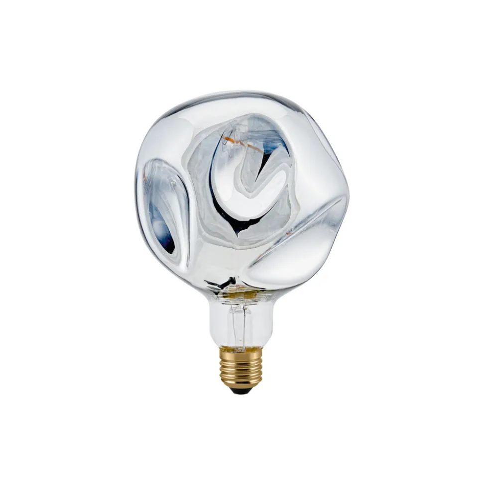 LED-pære Giant Ball E27 4W 918 dim sølv-metal.