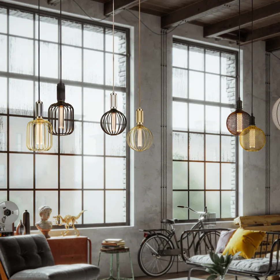 LED-pære Globe, guld, E27, 3,5 W, 1.800 K, dæmpbar
