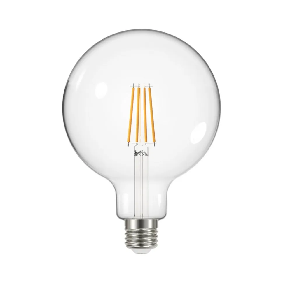 LED-pære med klar glødetråd E27 G125 3,8W 2700K 806lm 3er