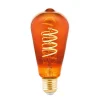 LED-pære ST64 E27 4 W 2.000 K filament kobber