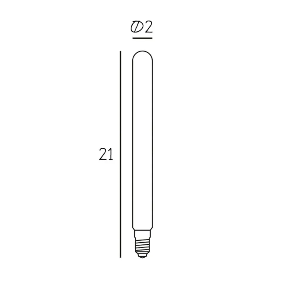 LED-pære Tube 210, mat E14 4,5 W 2.700 K dæmpbar