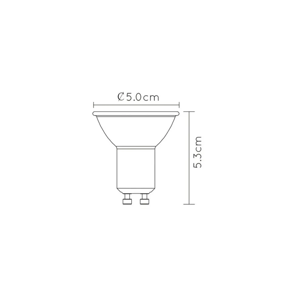 LED-reflektor GU10 5W dim to warm, sort