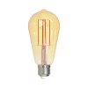 LED-Rustika, glødetråd, E27, guldfarvet, 7W, 2000K, 650 lumen