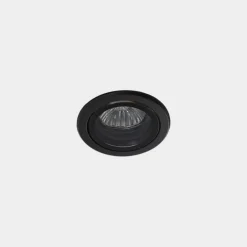 LEDS-C4 Eko indbygningsspot til udendørs brug, sort, Ø 7,5 cm, aluminium