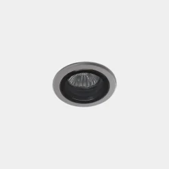 LEDS-C4 Eko indbygningsspot til udendørs brug, grå, Ø 7,5 cm, aluminium