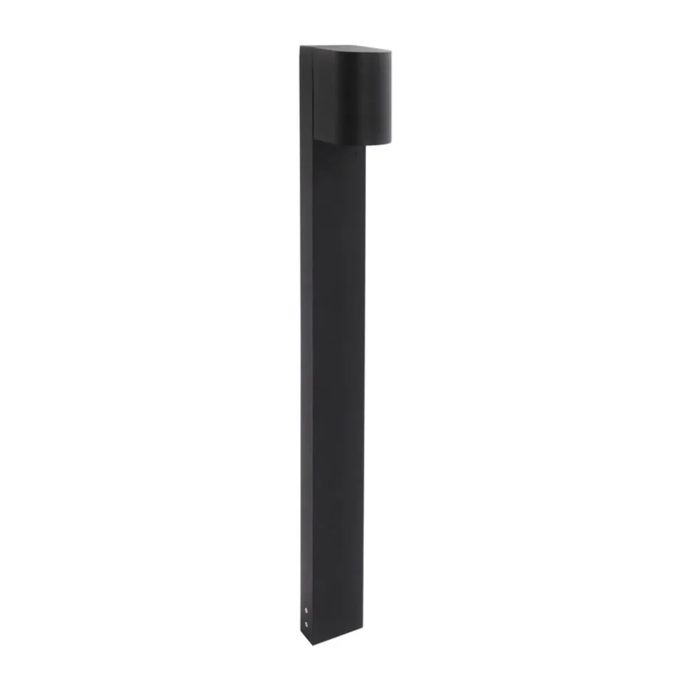 LEDS-C4 Eko Standard LED-vejlampe, sort, højde 80 cm, aluminium