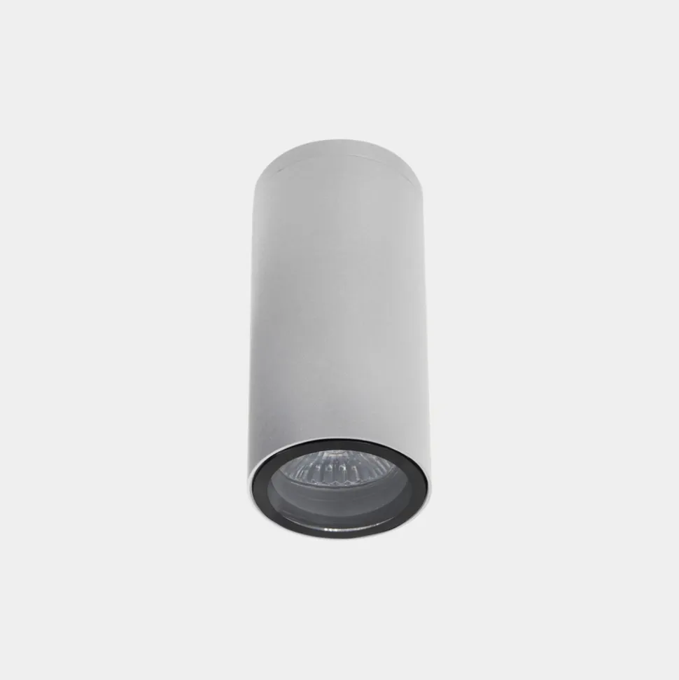 LEDS-C4 Eko udendørs loftlampe, hvid, Ø 6 cm, aluminium