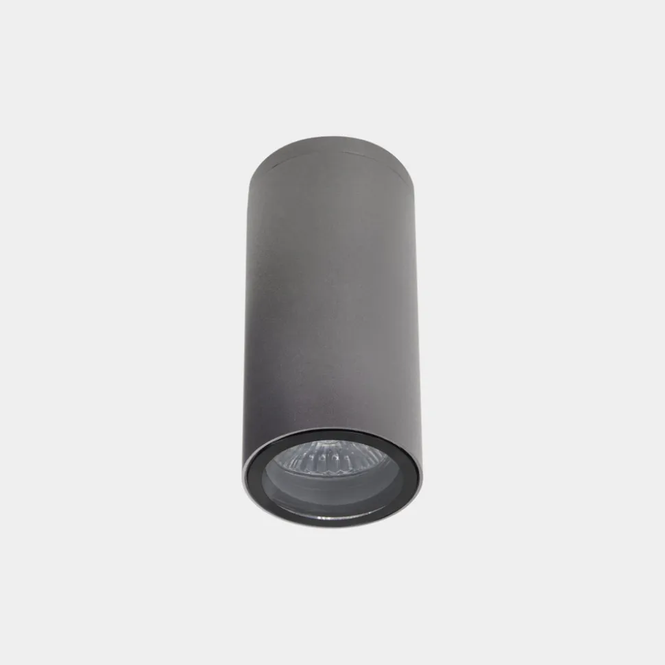 LEDS-C4 Eko udendørs loftlampe, grå, Ø 6 cm, aluminium