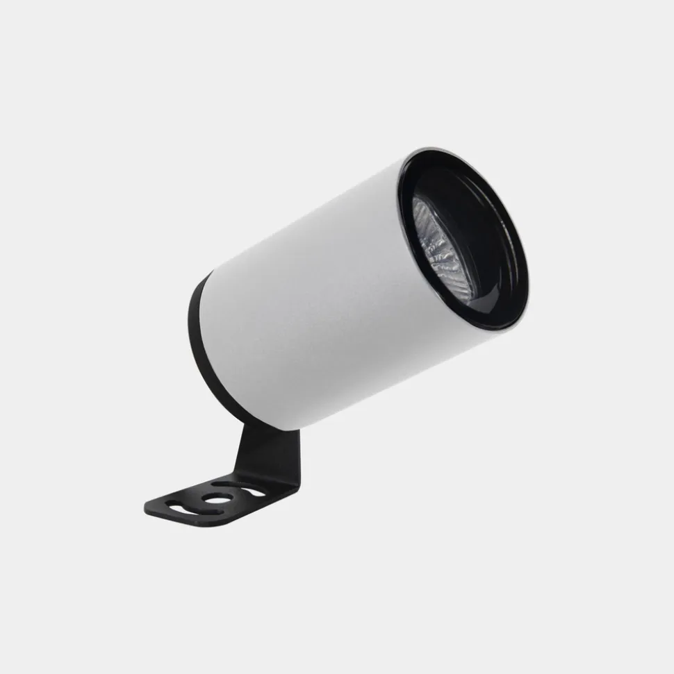 LEDS-C4 Eko udendørs spotlampe, hvid, højde 15,7 cm, aluminium