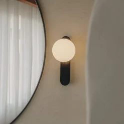 LEDS-C4 LED-væglampe Perlina, sort, dæmpbar