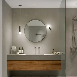 LEDS-C4 Mist væglampe til badeværelset, 1 lk. sort