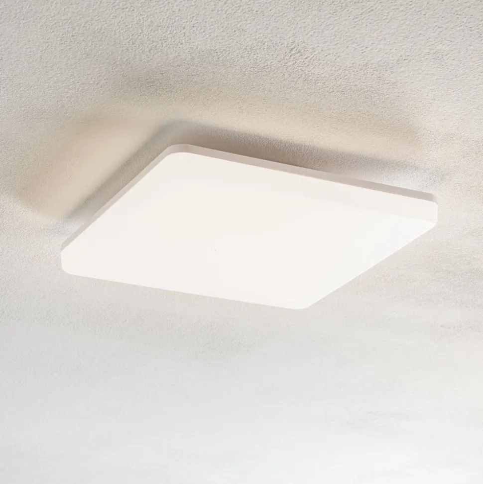 LED-sensorloftlampe Pronto, kantet, 33x33cm