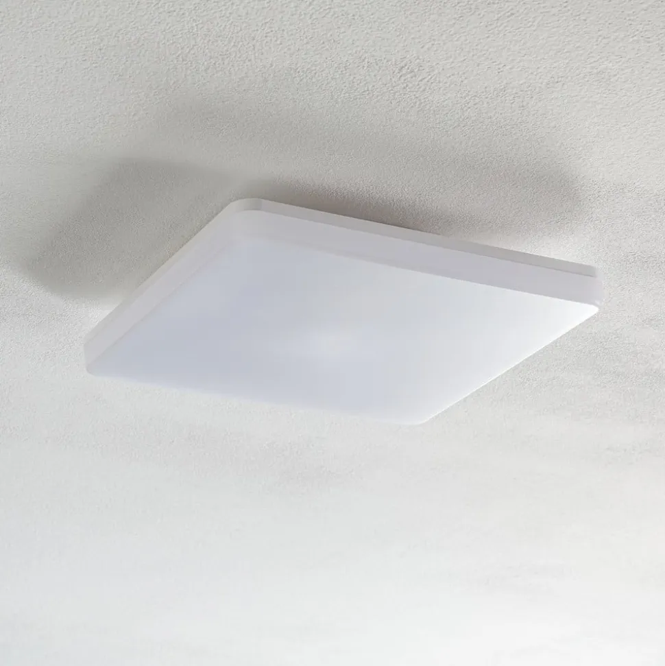 LED-sensorloftlampe Pronto, kantet, 33x33cm
