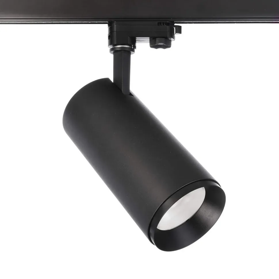LED-skinnespot Lucea 3-faset 30 W sort