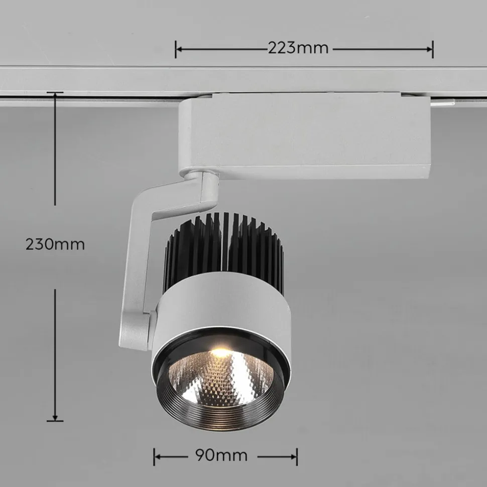 LED-skinnespot Radiator til DUOline, titanium mat, CCT
