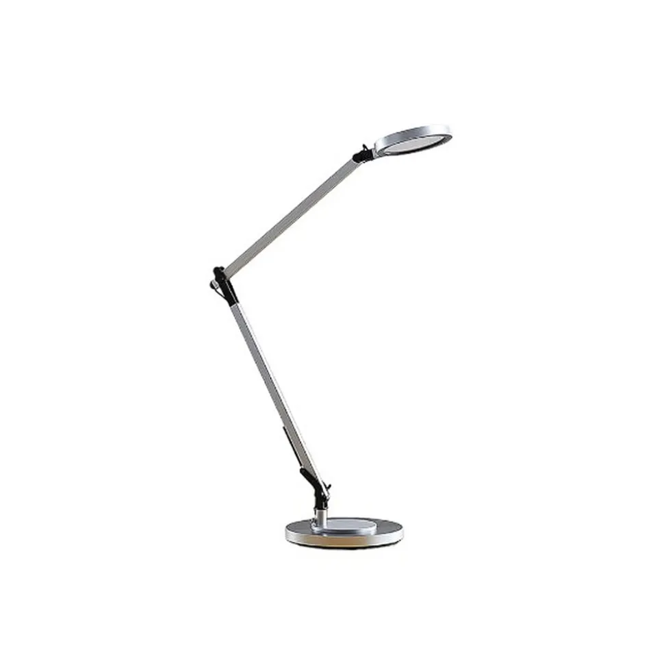 LED-skrivebordlampe Rilana med dæmper, sølv