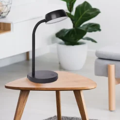 LED-skrivebordslampe MAULabby, sort, højde 30 cm