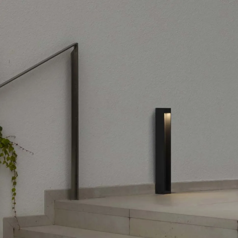 LED-sokkellampe Cerler, antracit, 60 cm, metal, IP65, CCT