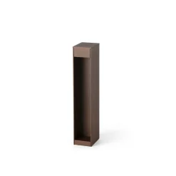 LED-sokkellampe Cerler, brun, 35 cm, metal, IP65, CCT