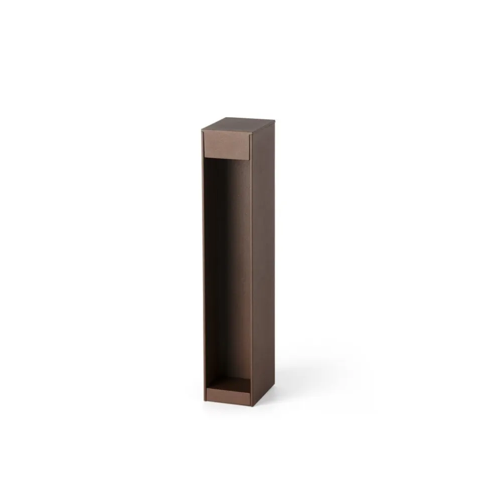 LED-sokkellampe Cerler, brun, 35 cm, metal, IP65, CCT