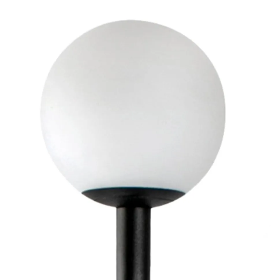 LED-sokkellampe Cuca, sort, stål, IP65, højde 50 cm