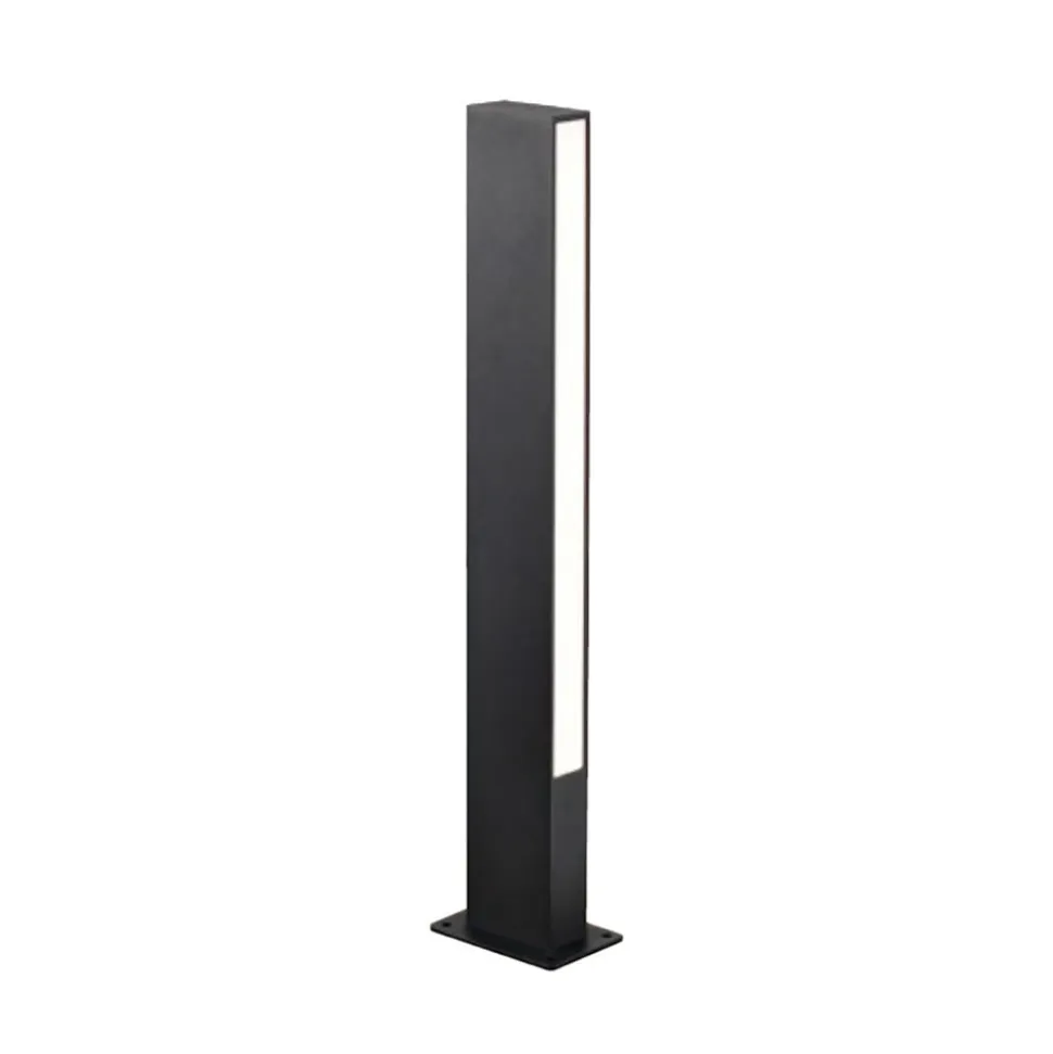 LED-sokkellampe Lir, højde 60 cm, mørkegrå metal, 2 lyskilder