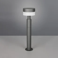 LED-sokkellampe Mackenzie, højde 50 cm, antracit, støbt aluminium