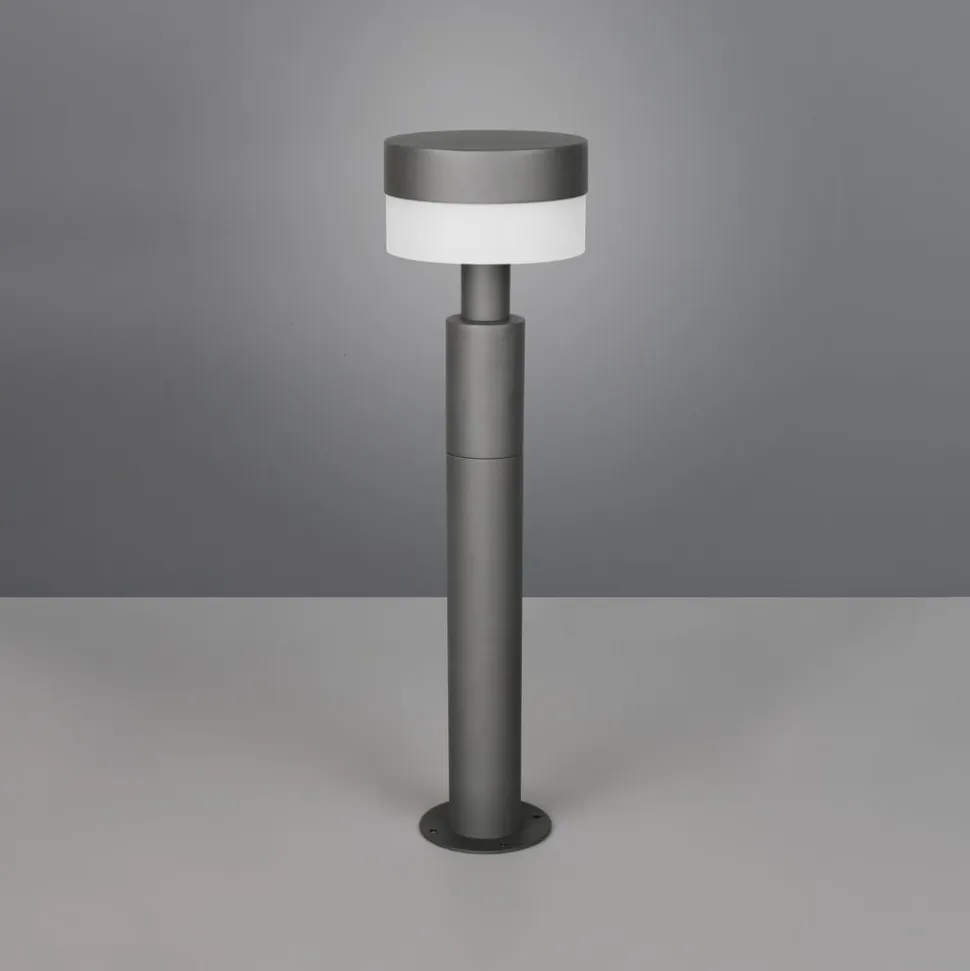 LED-sokkellampe Mackenzie, højde 50 cm, antracit, støbt aluminium