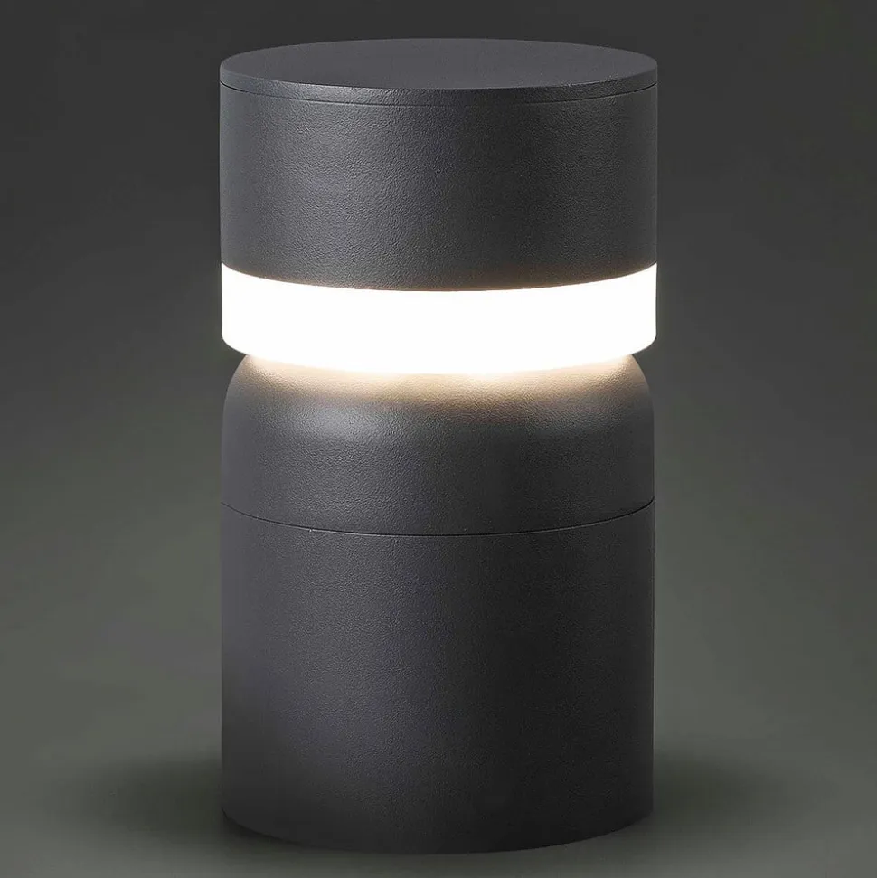 LED-sokkellampe Sete, mørkegrå