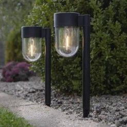 LED-sokkellampe solcelle Cupola i sæt af 2