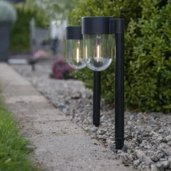 LED-sokkellampe solcelle Cupola i sæt af 2