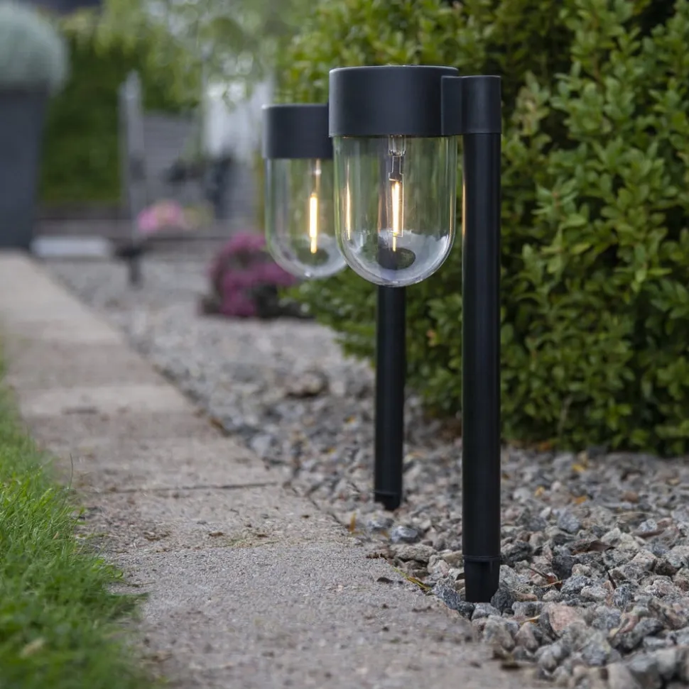LED-sokkellampe solcelle Cupola i sæt af 2