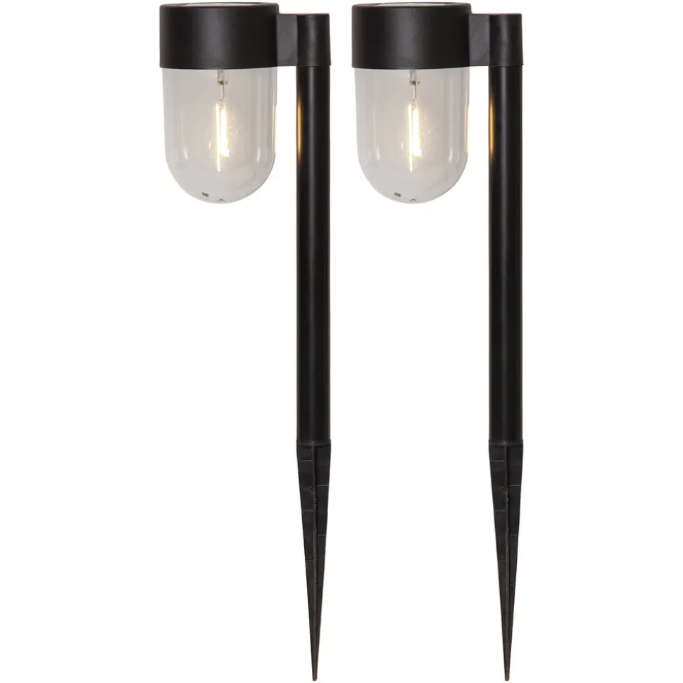 LED-sokkellampe solcelle Cupola i sæt af 2