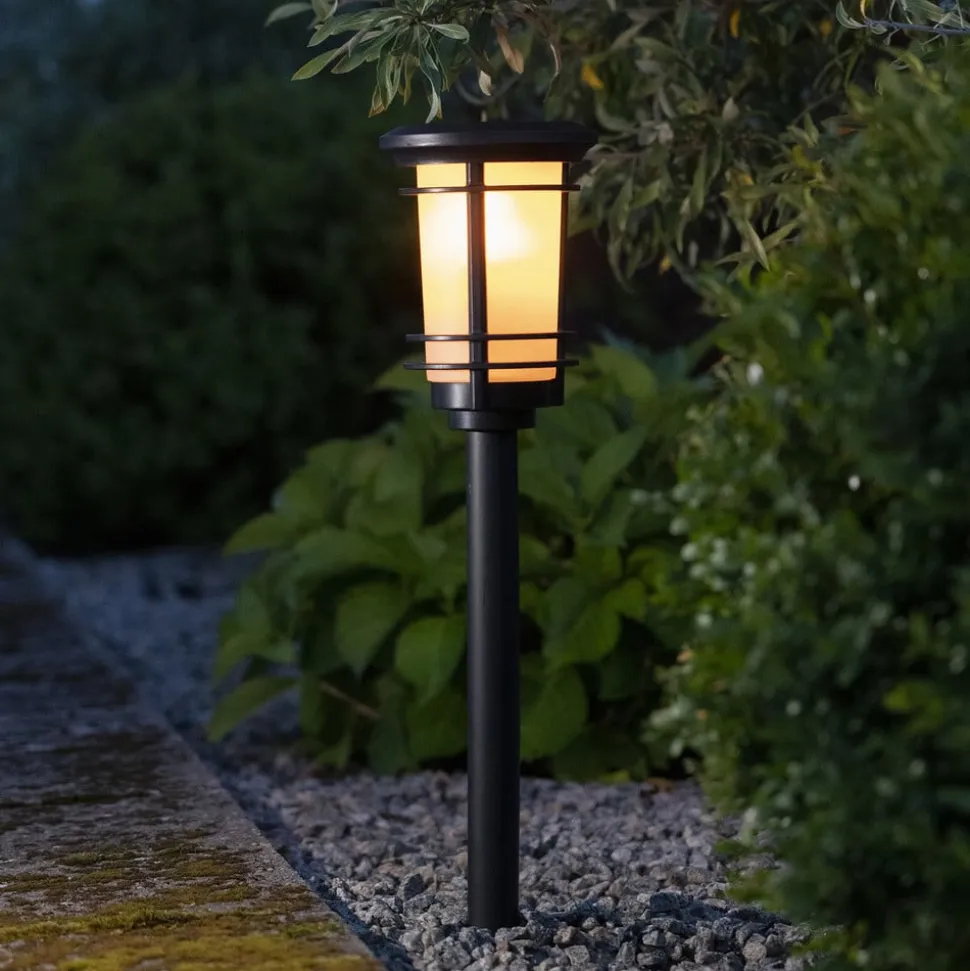 LED-sokkellampe solcelle Flame med flammeeffekt