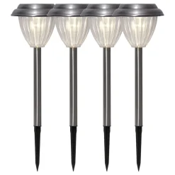 LED-sokkellampe solcelle Palma i sæt af 4