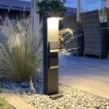 LED-sokkellampe Stikkontaktkolonne Lerna, 60 cm, aluminium mørkegrå