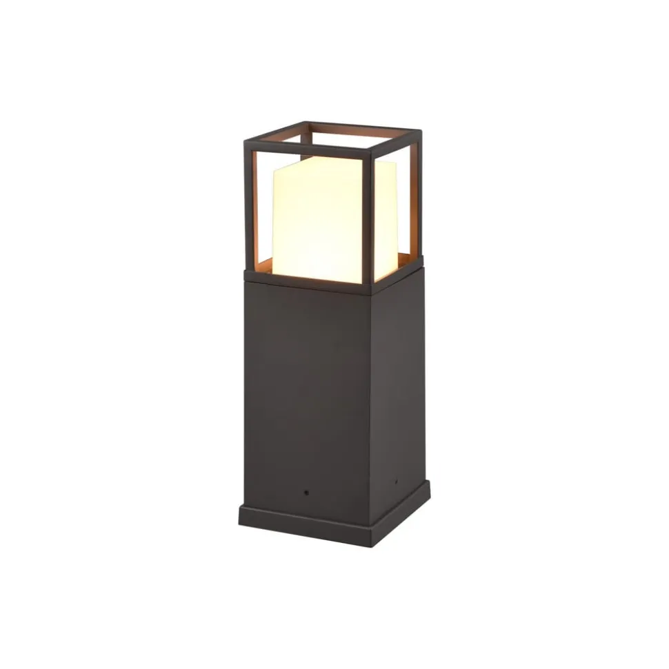 LED-sokkellampe Witham, 40 cm høj, antracit, CCT, IP54