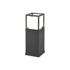 LED-sokkellampe Witham, 40 cm høj, antracit, CCT, IP54