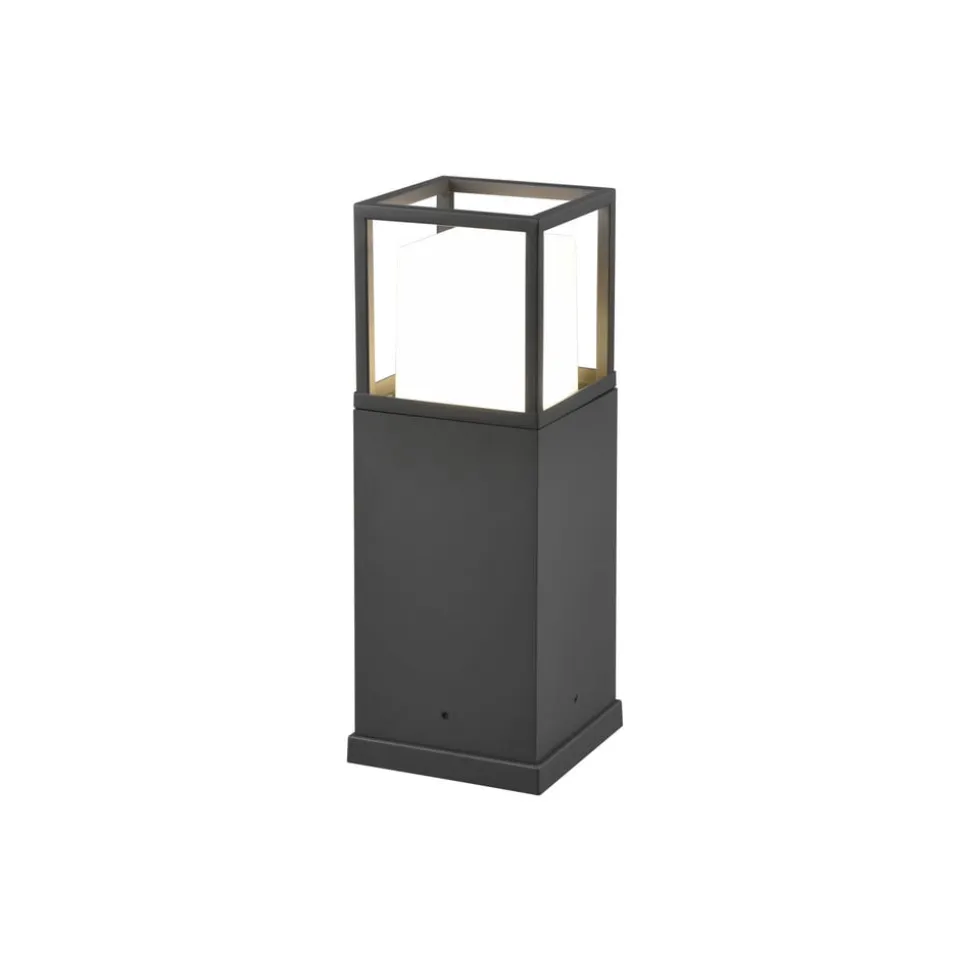 LED-sokkellampe Witham, 40 cm høj, antracit, CCT, IP54