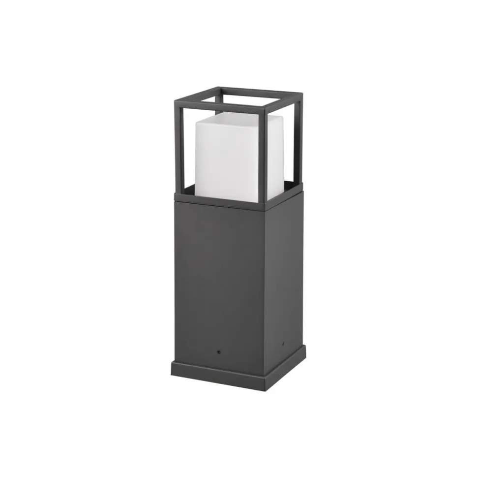 LED-sokkellampe Witham, 40 cm høj, antracit, CCT, IP54