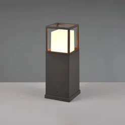 LED-sokkellampe Witham, 40 cm høj, antracit, CCT, IP54