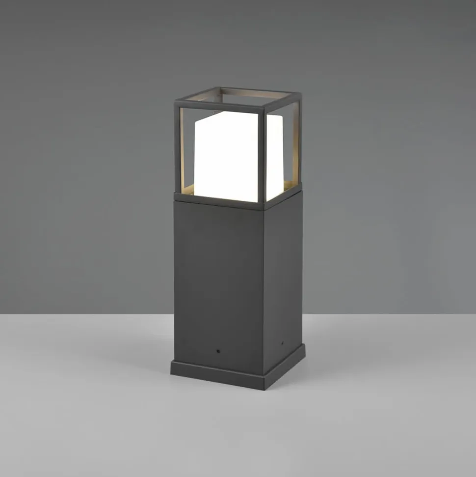 LED-sokkellampe Witham, 40 cm høj, antracit, CCT, IP54