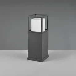 LED-sokkellampe Witham, 40 cm høj, antracit, CCT, IP54