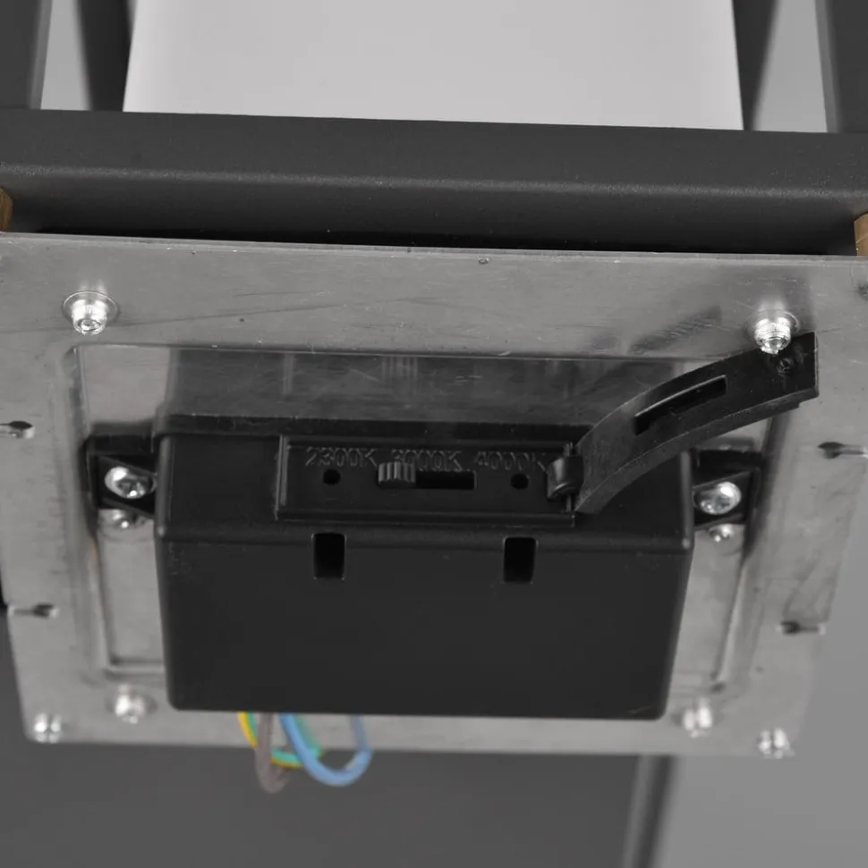 LED-sokkellampe Witham, 40 cm høj, antracit, CCT, IP54